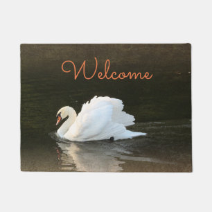 Aquarell-Schwan Fußmatte