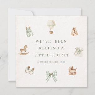 Aquarell-Schwangerschafts-Ankündigungskarte whimsi Karte