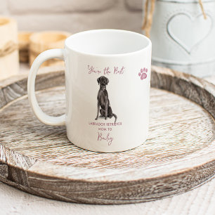 Aquarell Schwarz Labrador Retriever Hundemutter Fo Kaffeetasse