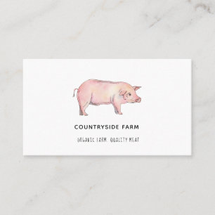 Aquarell-Schwein Visitenkarte