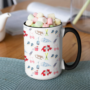 Aquarell Schweiz Winterreisebilder Tasse