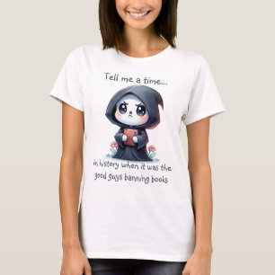 Aquarell Sensenmann Bücherliebhaber T-Shirt