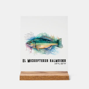 Aquarell-Serie: Bass Acrylschild