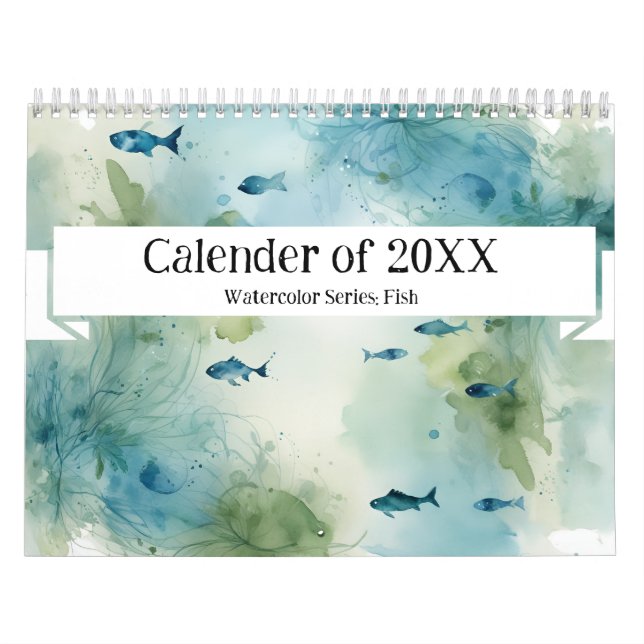 Aquarell-Serie: Fish Aura 2 Kalender (Titelbild)
