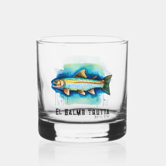 Aquarell-Serie: Forelle/Lachs Whiskyglas