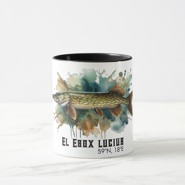 Aquarell-Serie: Hecht Tasse (Zentrum)