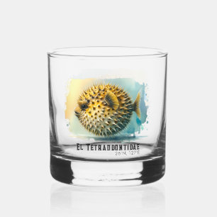 Aquarell-Serie: Kugelfisch Whiskyglas