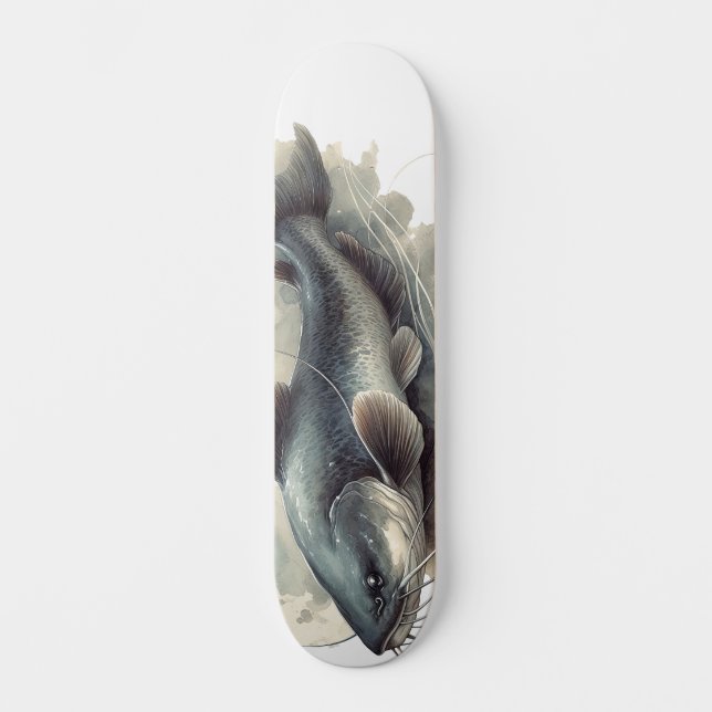 Aquarell-Serie: Wels Skateboard (Vorderseite)