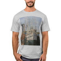 Aquarell Shrimpenboot Küstenfischerei T - Shirt