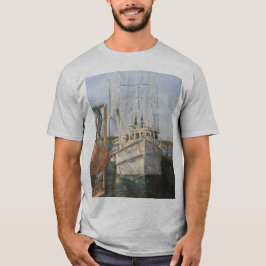 Aquarell Shrimpenboot Küstenfischerei T - Shirt
