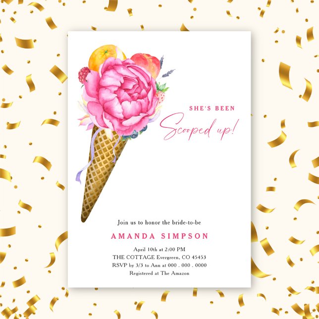 Aquarell Sie wurde ins Brautparty geschossen Einladung (Von Creator hochgeladen)