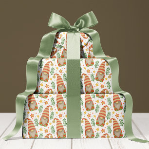 Aquarell Skandinavischer Gnom Süßes Weihnachten Geschenkpapier Set