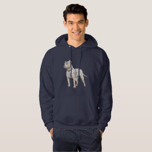 Aquarell-Skizze-Pitbull-Hund Hoodie
