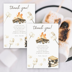Aquarell-S'more-Spaß zum Geburtstag Danke