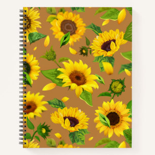 Aquarell-Sonnenblume 5 Notizbuch