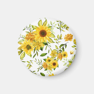 Aquarell-Sonnenblume 8 Magnet