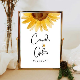 Aquarell-Sonnenblume-Aquarell-Karten und Geschenke Poster