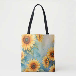 Aquarell Sonnenblume Brise Beutel
