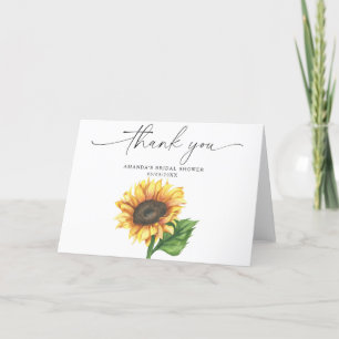 Aquarell-Sonnenblume, danke Brautparty