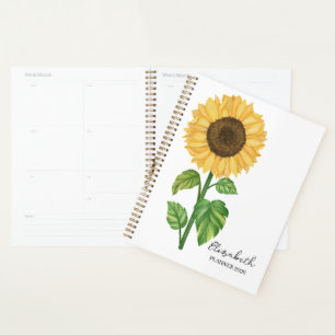 Aquarell-Sonnenblume Planer