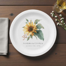 Aquarell-Sonnenblume-rustikale-Landhochzeit