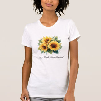 Aquarell-Sonnenblume T-Shirt
