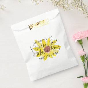Aquarell-Sonnenblume Wilde Blumen Gelbe Hochzeit Geschenktütchen