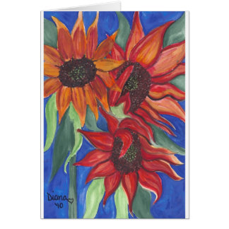 Aquarell-Sonnenblumen