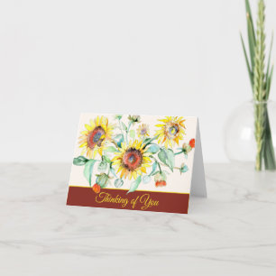Aquarell-Sonnenblumen anpassbar