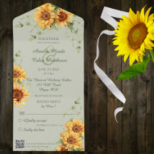Aquarell-Sonnenblumen auf Salbeigrün mit QR-Code