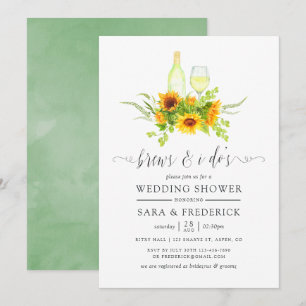 Aquarell-Sonnenblumen-Feier vor dem Jawort Einladung