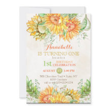 Aquarell Sonnenblumen Hellorange Gelb Grün