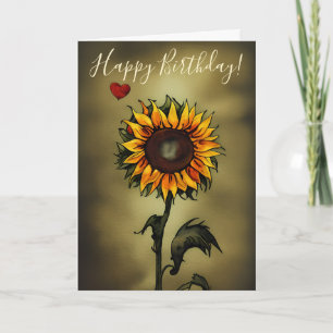 Aquarell Sonnenblumen Liebe Blume Geburtstag Karte