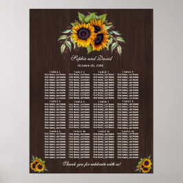 Aquarell Sonnenblumen Stall Hochzeitskarte Poster