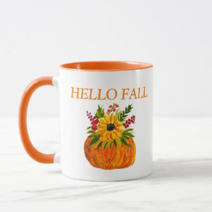 Aquarell-Sonnenblumen Süße Herbst-Rustikal Herbst Tasse