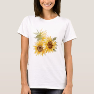 Aquarell-Sonnenblumen T-Shirt