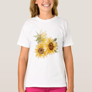 Aquarell-Sonnenblumen T-Shirt