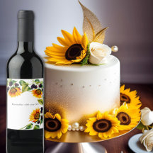 Aquarell Sonnenblumen und Himbeeren