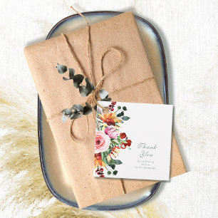 Aquarell-Sonnenblumenstrauß Hochzeit Danke  Geschenkanhänger
