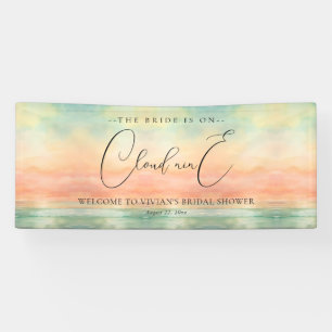 Aquarell-Sonnenuntergang Cloud Nine Brautparty-Wil Banner