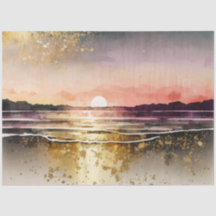 Aquarell-Sonnenuntergangs-Serie Design 14