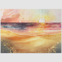 Aquarell-Sonnenuntergangs-Serie Design 15