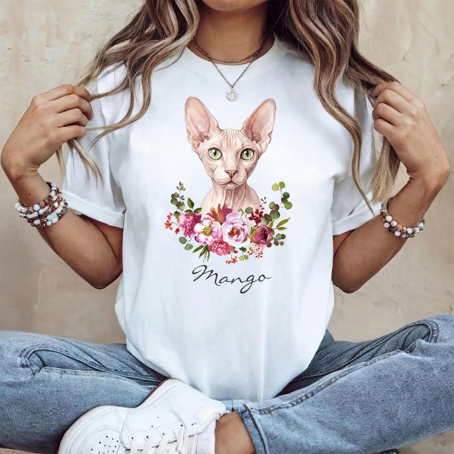 Aquarell Sphynx-Katze T-Shirt (Von Creator hochgeladen)