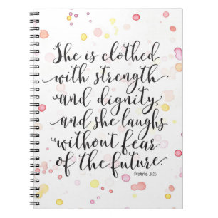 Aquarell-Spritzen-Sprichwort-31:25 gewundenes Notizblock