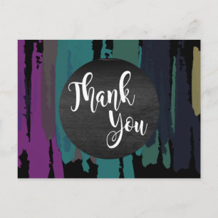 Aquarell-Spritzer Danke Abstrakt Moderne Postkarte