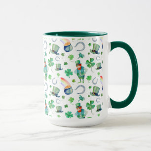 Aquarell-St Patrick Tagesmuster Tasse