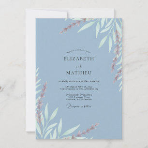 Aquarell-Stahl-Gemalte-Blatt-Hochzeit Einladung