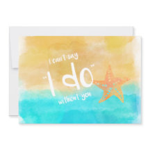 Aquarell Starfish wird meine Bridesmaid sein