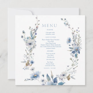 Aquarell Staubblau Floral Frühlingsblüten Hochzeit