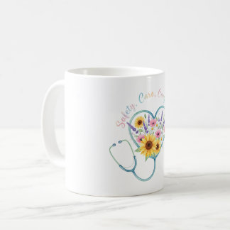 Aquarell-Stethoskop-Herz-Krankenschwester-Geschenk Kaffeetasse